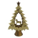 Clayre & Eef Statuetta Albero di Natale 20 cm Color oro Poliresina