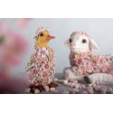 Clayre & Eef Figurine Sheep 25x13x16 cm Pink Polyresin Flowers