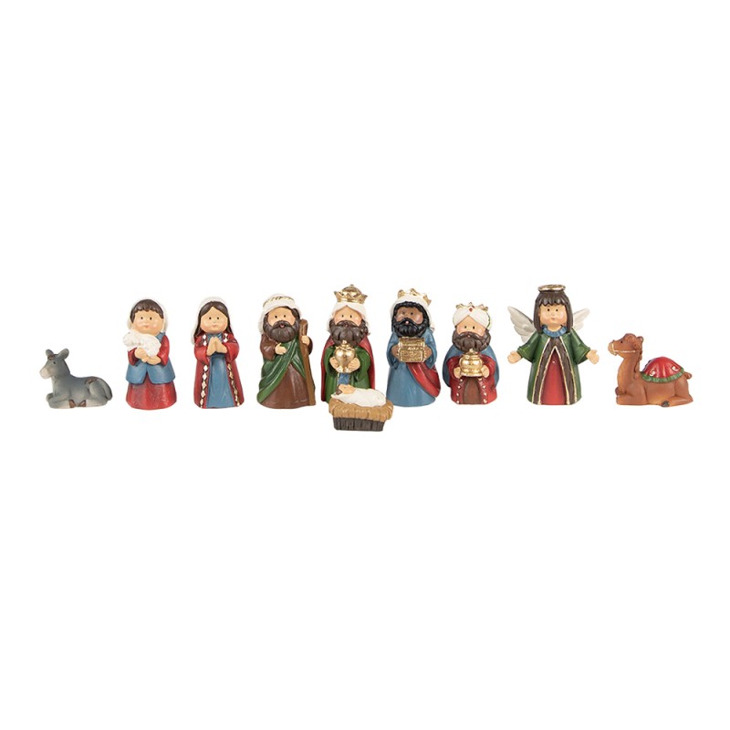 Clayre & Eef Weihnachtsdekoration 9 cm (set van 11) Rot Polyresin