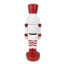 Clayre & Eef Statuetta decorativa di Natale Schiaccianoci 37 cm Rosso Bianco  Poliresina