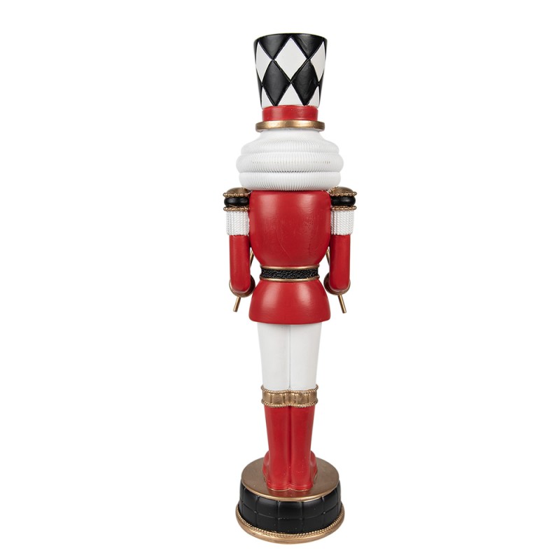 Clayre & Eef Figure de Noël Casse-noisette 33 cm Rouge Polyrésine