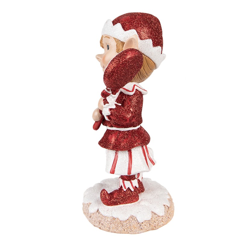 Clayre & Eef Christmas Decoration Figurine Elf 20 cm Red Polyresin