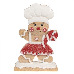 Clayre & Eef Statuetta decorativa di Natale 22 cm Marrone Poliresina