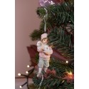 Clayre & Eef Christmas Ornament Child 11 cm Pink Polyresin