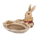 Clayre & Eef Decorative Bowl Rabbit 22x21x15 cm Gold colored Polyresin