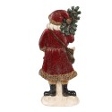 Clayre & Eef Figurine Père Noël 9x4x23 cm Rouge Polyrésine