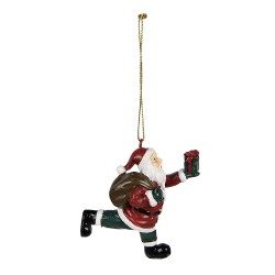 Clayre & Eef Christmas Ornament Santa Claus 6x3x8 cm Red Polyresin