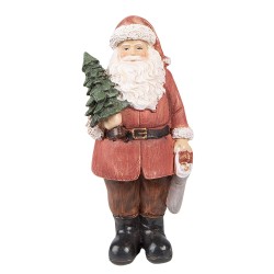 Clayre & Eef Statuetta Babbo Natale  40 cm Rosso Poliresina