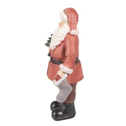 Clayre & Eef Beeld Kerstman 40 cm Rood Polyresin