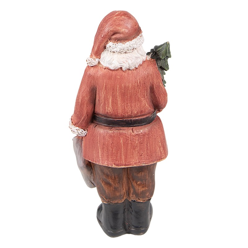 Clayre & Eef Beeld Kerstman 40 cm Rood Polyresin