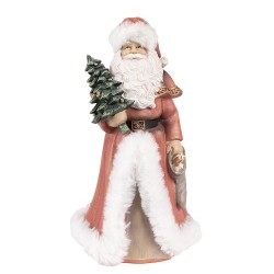 Clayre & Eef Figurine Père Noël 23 cm Rouge Polyrésine