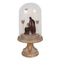 Clayre & Eef Cloche Nativity Scene 29 cm Gold colored Polyresin Glass