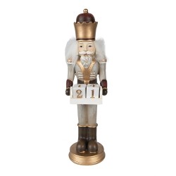 Clayre & Eef Figurine Nutcracker 22 cm Grey Polyresin