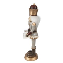 Clayre & Eef Figurine Nutcracker 22 cm Grey Polyresin