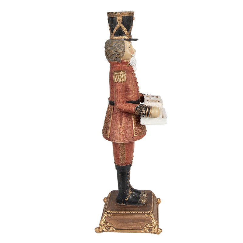 Clayre & Eef Statuetta Schiaccianoci 32 cm Rosso Poliresina