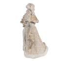 Clayre & Eef Figur Weihnachtsmann 15 cm Goldfarbig Polyresin