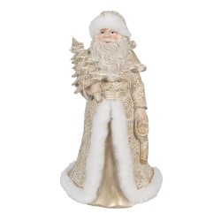 Clayre & Eef Statuetta Babbo Natale  32 cm Color oro Poliresina