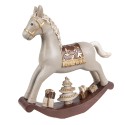 Clayre & Eef Figurine Rocking Horse 18 cm Grey Polyresin