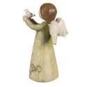 Clayre & Eef Figurine décorative Ange 12 cm Vert Polyrésine