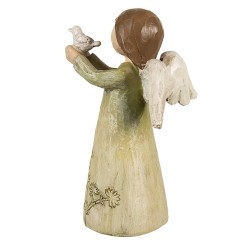 Clayre & Eef Decorative Figurine Angel 12 cm Green Polyresin