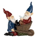 Clayre & Eef Figurine décorative Gnome 23 cm Bleu Rouge Polyrésine