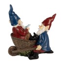 Clayre & Eef Figurine décorative Gnome 23 cm Bleu Rouge Polyrésine