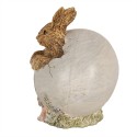 Clayre & Eef Beeld Konijn 11 cm Bruin Polyresin Happy Easter