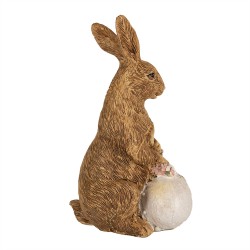 Clayre & Eef Figur Kaninchen 14 cm Braun Polyresin