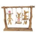 Clayre & Eef Figur Kaninchen 26x6x20 cm Braun Beige Polyresin