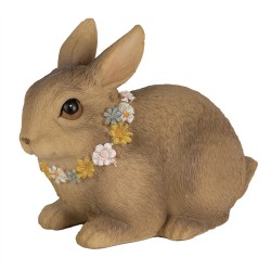 Clayre & Eef Figurine Rabbit 10 cm Brown Polyresin