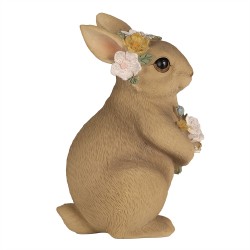 Clayre & Eef Figurine Rabbit 14 cm Brown Polyresin