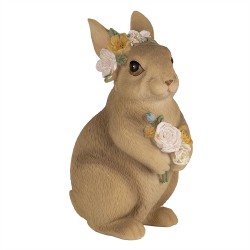 Clayre & Eef Figurine Rabbit 14 cm Brown Polyresin