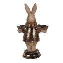 Clayre & Eef Bol de décoration Lapin 11x9x15 cm Marron Plastique Ovale