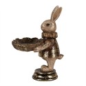 Clayre & Eef Bol de décoration Lapin 11x9x15 cm Marron Plastique Ovale