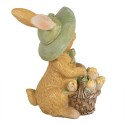 Clayre & Eef Beeld Konijn 11 cm Bruin Groen Polyresin