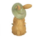 Clayre & Eef Beeld Konijn 11 cm Bruin Groen Polyresin