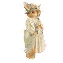 Clayre & Eef Figurine Lapin 21 cm Marron Vert Polyrésine