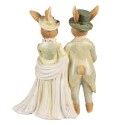 Clayre & Eef Figur Kaninchen 21 cm Braun Grün Polyresin