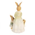 Clayre & Eef Figurine Rabbit 21 cm Brown Green Polyresin