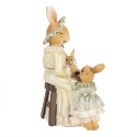 Clayre & Eef Figurine Rabbit 19 cm Brown Green Polyresin