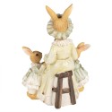 Clayre & Eef Figur Kaninchen 19 cm Braun Grün Polyresin