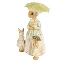 Clayre & Eef Figurine Lapin 21 cm Marron Vert Polyrésine