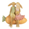 Clayre & Eef Figurine Rabbit 17x10x15 cm Brown Polyresin