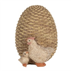 Clayre & Eef Figur Huhn 10 cm Braun Polyresin