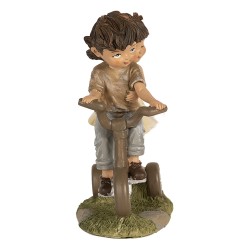 Clayre & Eef Beeld Kinderen 14 cm Bruin Polyresin