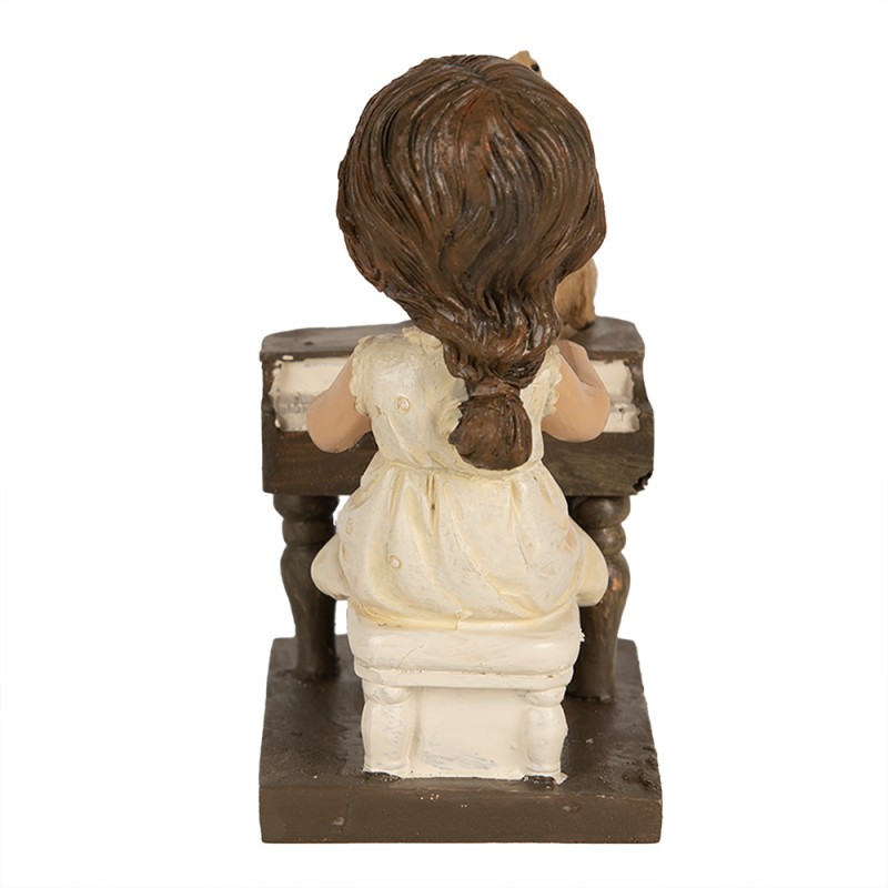 Clayre & Eef Figurine Fille 10 cm Marron Polyrésine