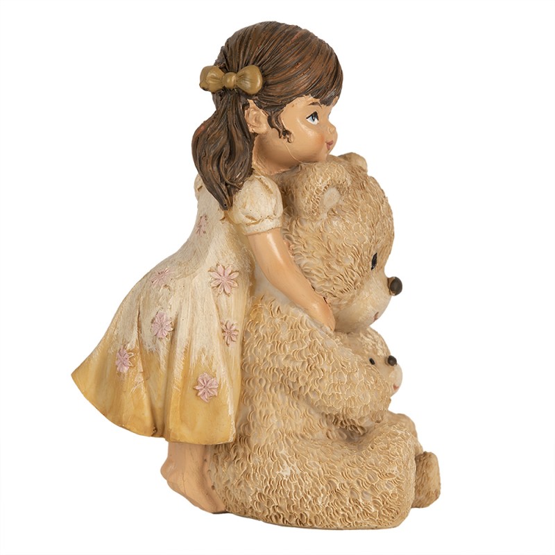 Clayre & Eef Figur Mädchen 12 cm Braun Polyresin