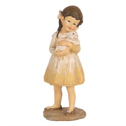 Clayre & Eef Figurine Girl 15 cm Beige Polyresin