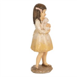 Clayre & Eef Figur Mädchen 15 cm Beige Polyresin