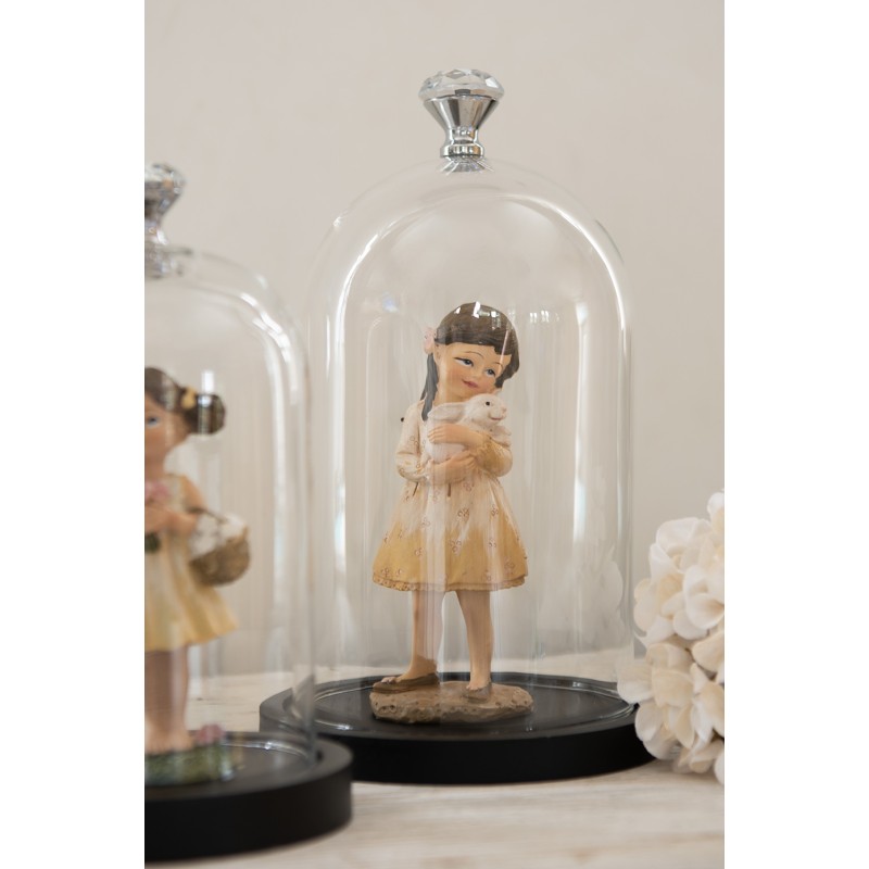 Clayre & Eef Figurine Fille 15 cm Beige Polyrésine